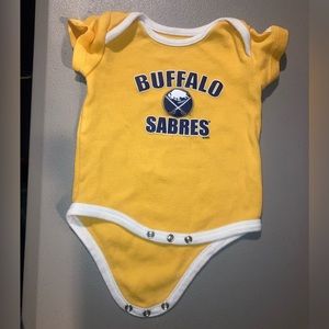 Buffalo Sabres 0-3M baby one piece blue gold snap bottom outfit NHL